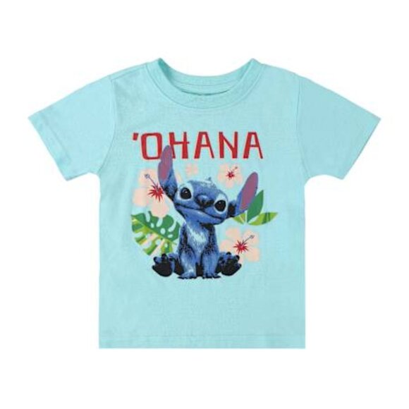 Disney Stitch “Ohana” Graphic Tee | Size 10/12 (Kids) | NWT | Blue - Picture 1 of 4